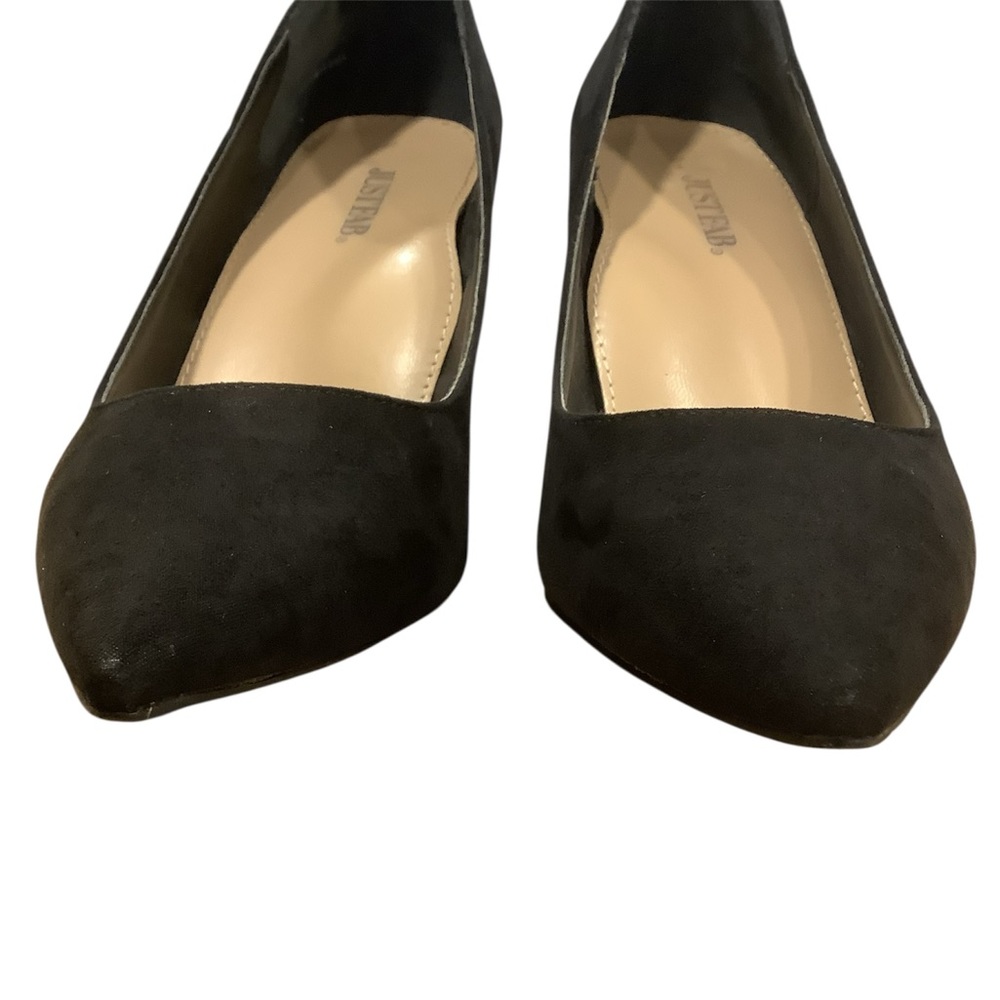 JustFab Elegant Black Suede Women's Pumps Shoes Size 9 - Picture 6 of 10